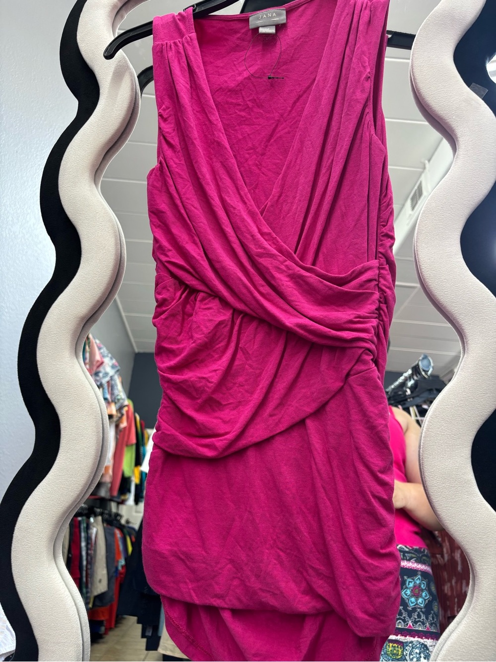 JANA, Dress in Bright Fuchsia
